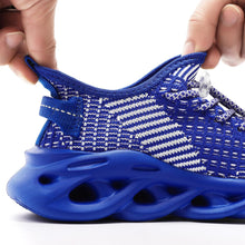 Load image into Gallery viewer, GLYGML Kids Running Shoes for Boys Girls Slip On Walking Tennis Sneakers Sports Athletic Non Slip Breathable Lightweight Fashion Royal Blue Size 3
