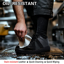 Load image into Gallery viewer, TEYTAP Non Slip Waterproof Work Shoes for Men Women Black Slip Resistant Oil Resistant Shoes Food Serviece Chef Kitchen Restaurant Shoes Leather Walking Casual Shoes
