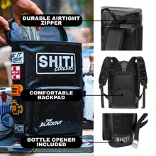 Load image into Gallery viewer, SHITI Coolers Cooler Backpack for Camping, Travel, Beach, Soft Lunch Box for Food, Drinks &amp; Ice, Portable, Waterproof 24 Hr Insulated Bag with Shoulder Straps, Customizable, The Blackout, 15 Cans
