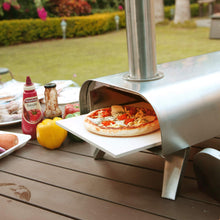 Load image into Gallery viewer, BIG HORN OUTDOORS Pizza Ovens Wood Pellet 12” Pizza Oven Cooking Wood Fired Pizza Maker Portable Stainless Steel Pizza Grill, Silver Portable Party use
