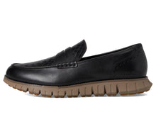 Load image into Gallery viewer, Cole Haan Men's Zerogrand Remastered Penny Loafers, Black Stamped/Lava/Irish Coffee, 9.5

