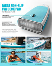 Load image into Gallery viewer, FunWater SUP Inflatable Stand Up Paddle Board 10'6×33"×6" Ultra-Light Inflatable Paddleboard with ISUP Accessories,Fins,Adjustable Paddle, Pump,Backpack, Leash
