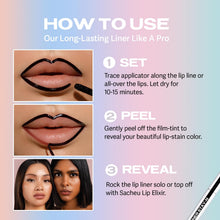Load image into Gallery viewer, Sacheu Lip Liner Stay-N - Peel Off Lip Liner Tattoo, Peel Off Lip Stain, Long Lasting Lip Stain Peel Off, Infused with Hyaluronic Acid &amp; Vitamin E, HEY-zel

