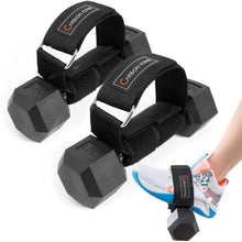 Load image into Gallery viewer, Feet Weight Lifting,Foot Dumbbell Attachment,Tibialis Trainer,Foot Weights for Exercise,Leg Lift Exercise Equipment Dumbbell Ankle Strap black 2pc
