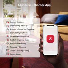 Load image into Gallery viewer, roborock Qrevo S5V Robot Vacuum and Mop, FlexiArm Edge Mopping, 12,000Pa Suction, Dual Zero-Tangle System, Smart Obstacle Avoidance, 10mm Mop Lifting, Auto Mop Washing &amp; Warm Air Drying, White
