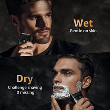 Load image into Gallery viewer, Mbzoey Electric Foil Shavers for Men: Mini Electric Razor for Face - IPX7 Waterproof Cordless Razor with LED Display &amp; Fast Charge - Micro-Comb Technology &amp; Precision Blades，Father's Day Gifts
