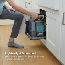 Load image into Gallery viewer, Shark StainStriker Portable Carpet &amp; Upholstery Cleaner w/on board self cleaning - Spot, Stain, &amp; Odor Eliminator, Includes 2 Cleaning Tools &amp; 2 Cleaning Solutions, Charcoal, PX221BRN

