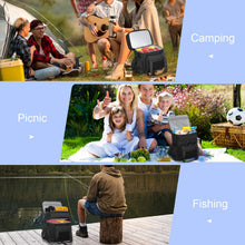 Load image into Gallery viewer, GLENKEY Double Deck Insulated Lunch Box, Expandable Large Lunch Bag Leakproof Cooler Bag Lunch Pail for Men Women Adults Work Shifts Travel Daytrip, Black
