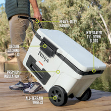 Load image into Gallery viewer, Ninja FrostVault 45QT Cooler with Wheels | Insulated with Temp Dry Storage Drawer | Keeps Ice Cold for Days | for The Beach, Camping, Picnics &amp; More | Daffodil Daze | FB245YL
