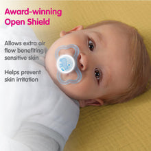 Load image into Gallery viewer, MAM Air Day &amp; Night Baby Pacifier, for Sensitive Skin, Glows in The Dark, 16+ Months, Girl, 4 Count
