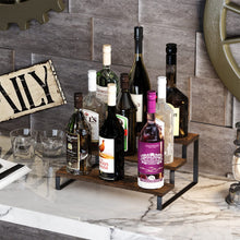Load image into Gallery viewer, YINMIT Wooden Display Riser Stand, Tiered Perfume and Cologne Organizer Stand, 3 Tier Spice Rack Organizer, Rustic Display Shelf for Candles (3 Tier)

