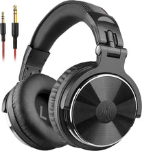 Load image into Gallery viewer, OneOdio Wired Over Ear Headphones Hi-Res Studio Monitor &amp; Mixing DJ Stereo Headsets with 50mm Drivers and 1/4 to 3.5mm Jack for AMP Computer Recording Podcast Keyboard Guitar Laptop - Black
