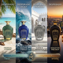 Load image into Gallery viewer, Mahajan Desperado Eau de Parfum - Powerful &amp; Seductive Men’s Cologne - Spicy, Woody, &amp; Sweet Fragrance for Day &amp; Night - Long-Lasting Luxury Perfume for Men (3.4 oz)
