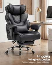 Load image into Gallery viewer, COMHOMA Big and Tall Office Chair with Upgrade Footrest, Heavy Duty Gaming Chair High Back Executive Chair with Spring Lumbar Support for Lower Back Pain Relief, 150°Reclining Adjustable Armrests
