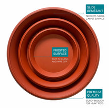 Load image into Gallery viewer, LOOPSEED Plant Saucer 6 Pack Drip Trays Planter Pot Base Heavy Duty Plastic Drainage Tray for Indoor Houseplants Outdoor Garden 5 inch 8 inch 11 inch 3 Sizes 2 Each Round (Terracotta)
