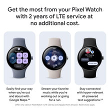Load image into Gallery viewer, Google Pixel Watch 4 (41mm) - Android - 2 Years of Data- Heart Rate,Sleep &amp; Fitness Tracking -30-Hour Battery -Polished Silver Aluminum Case - Iris Active Band - LTE (2025) -Google Pixel Watch app
