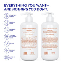 Load image into Gallery viewer, Routine Wellness Anti-Thinning Shampoo and Conditioner Set for Thinning Hair - Biotin DHT Blocker Women &amp; Men - Color Safe Shampoo for Hair Loss &amp; Healthier Hair - Coconut &amp; Vanilla Set
