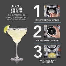 Load image into Gallery viewer, Bartesian Professional Cocktail Machine and Margarita Maker - High Capacity Bar Cocktail Mixer with 5 Premium Glass Bottles for Parties and Entertaining - Push-Button Technology and Easy Clean Design
