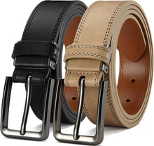 Load image into Gallery viewer, DOOPAI Men's Leather Belt - 1 3/8" Genuine Cowhide Dress Belt for Work, with Quick-Size Adjuster Golf &amp; Casual
