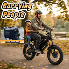 Load image into Gallery viewer, HAPPYRUN G70 Pro Dual Motor Electric Bike for Adults 5000 Peak Motor Removable Dual Battery All-Terrain 20" Fat Tire Ebike 36MPH 85+ Miles 38Ah Battery Hydraulic Disc Brake (G70PRO+Rear Shelf)
