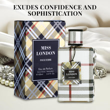 Load image into Gallery viewer, Miss London for Women Eau De Parfum - Honeysuckle, Rose, Jasmine, Peony - Elegant Blends with Floral, Citrus &amp; Woody Note - Fresh &amp; Feminine Scent - 100ml Bottle for Daily Wear &amp; Special Occasions
