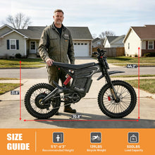 Load image into Gallery viewer, BIBUFF GT600 Electric Dirt Bike for Adults, 160 Mile Range, 7500W Peak Motor, 55 MPH, 2x72V 30Ah Removable Battery, Full Suspension, Hydraulic Brakes, 19"/17" All-Terrain Tires, Electric Motorcycle
