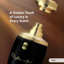 Load image into Gallery viewer, Ajmal Rhythm Of Oud Eau de Parfum for Men &amp; Women – 2.5 oz / 75 ml | Unisex Oud Woody Long Lasting Perfume | Warm Oriental Arabic Fragrance | Made in Dubai

