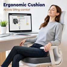 Load image into Gallery viewer, TushGuard Seat Cushion - Memory Foam Sitting Pillow for Office Chair, Car Seat, Airplane, Bleacher - Sciatica &amp; Hip &amp; Coccyx Pain Relief Desk Chair Cushion for Long Sitting Office Workers, Car Drivers
