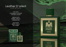 Load image into Gallery viewer, ANFAR LONDON Leather D'Orient Pour Homme Extrait de Parfum for Men | Long-Lasting Fragrance with Cashmeran, Incense, Amber, Oud &amp; Cedarwood Notes | Luxury, Woody, Spicy Scent
