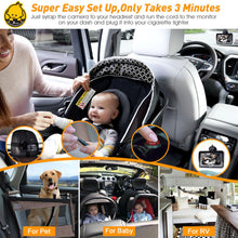 Load image into Gallery viewer, DoHonest Baby Car Camera HD 1080P - Rear-Facing Car Baby Monitor with Night Vision, Adjustable View Angle, Easy Setup, Anti-Glare Display, Safety for Kids &amp; Infants

