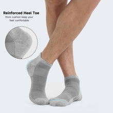 Load image into Gallery viewer, BAMBOO COOL Men's Ankle Socks Moisture Wicking Breathable Odor Control Athletic Cushioned Running Socks Arch Support 8 Pack
