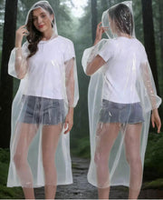 Load image into Gallery viewer, HOOMBOOM 5 Pack Rain Ponchos, with Drawstring Hood Emergency Disposable Rain Ponchos Family Pack for Adults
