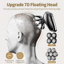 Load image into Gallery viewer, SHPAVVER Head Shavers for Bald Men: 5-in-1 Electric Razor - IPX7 Waterproof Shaving Grooming Kit for Balder - Turbo Speed &amp; Precision Blades (Gray Black)
