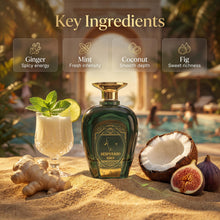 Load image into Gallery viewer, Mahajan Desperado Eden Eau de Parfum – Exotic Sweet Tropical Cologne – Irresistible with Creamy Coconut &amp; Fresh Mint – Long-Lasting Luxury Fragrance for Men (3.4 oz)
