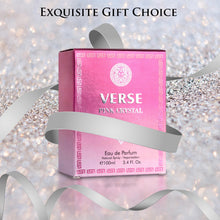 Load image into Gallery viewer, Verse Pink Crystal Eau De Parfum for Woman - Top Notes of Pomegranate, Yuzu &amp; Iced Accord - Base Notes of Peony, Lotus, Magnolia, Amber, Musk &amp; Mahogany - Floral &amp; Fruity Scent - Elegant 100ml Bottle

