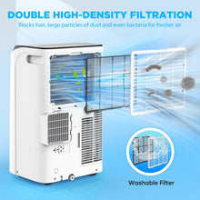 Load image into Gallery viewer, 14,000 BTU Portable Air Conditioner Cools Up to 700 Sq.Ft, 3-IN-1 Energy Efficient Portable AC Unit with Remote Control &amp; Installation Kits for Large Room, Campervan, Office, Temporary Space
