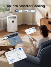 Load image into Gallery viewer, DREO Portable Air Conditioner 318S, 8000 BTU ASHRAE (5000 BTU DOE) Smart AC Unit for Bedroom with Drainage-free Cooling, Fan&amp;Dehumidifier 3 in 1, APP/Voice/Remote, Quiet Standing AC for Room Indoors

