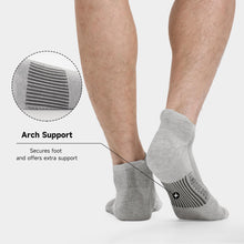 Load image into Gallery viewer, BAMBOO COOL Men's Ankle Socks Moisture Wicking Breathable Odor Control Athletic Cushioned Running Socks Arch Support 8 Pack
