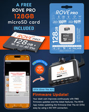 Load image into Gallery viewer, ROVE R2-4K DUAL Dash Cam Front and Rear, STARVIS 2 Sensor, FREE 128GB Card Included, 5G WiFi - up to 20MB/s Fastest Download Speed with App, 4K 2160P/FHD Dash Camera for Cars, 3" IPS, 24H Parking Mode
