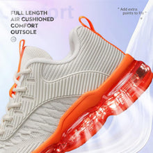 Load image into Gallery viewer, Luogoks Womens Walking Running Shoes Air Cushion Basketball Sneakers Fashion Tennis Breathable Sport Gym Fitness Cross Trainers Shoes Beige Orange 6.5
