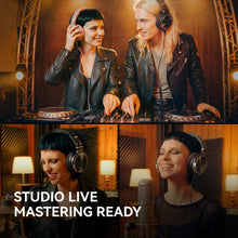 Load image into Gallery viewer, OneOdio Wired Over Ear Headphones Hi-Res Studio Monitor &amp; Mixing DJ Stereo Headsets with 50mm Drivers and 1/4 to 3.5mm Jack for AMP Computer Recording Podcast Keyboard Guitar Laptop - Black
