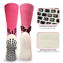 Load image into Gallery viewer, Kids Grip Socks, [2 Pairs] Non Slip Training Athletic Soccer Socks for Youth Boys and Girls Anti Slip Socks (pink)
