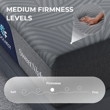 Load image into Gallery viewer, Sweetnight CoolNest 14 Inch King Size Mattress, Cooling King Memory Foam Mattress for Cool Night Sleep, 5-Zone Ergo Support for Pressure Relief, Medium, CertiPUR-US Certified
