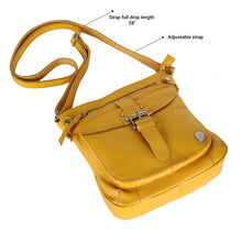Load image into Gallery viewer, LEDERBUCK Real Leather Small Crossbody Handbags &amp; Purses for Women - Crossover over the Shoulder Bag (Mellow Yellow)
