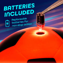 Load image into Gallery viewer, GlowCity Glow in The Dark Soccer Ball | Light Up Indoor/Outdoor Soccer Ball with 2 LED Lights | Pre-Installed Batteries | Fun Gift for Teens
