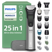 Load image into Gallery viewer, Norelco Philips All-in-One 9000 Series 25-Piece Trimmer - Electric Shaver and Clipper for Face, Beard, Head &amp; Body, Self-Sharpening Full Metal Blades, 27 Length Settings (0.5-20 mm), MG9580/40
