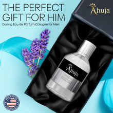 Load image into Gallery viewer, AHUJA Daring Eau de Parfum Cologne for Men 3.4 fl oz - Men Fragrance - Long Lasting Perfume for Men Original Bold Awakening Pepper &amp; Citrus- Geranium &amp; Patchouli -Luxury Scent Gift for Men EDP
