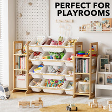 Load image into Gallery viewer, SpaceAid Toy Storage Organizer with 6 Shelves and 12 Bins, Bookshelf/Bookcase, Kids Bin Shelf, Toys Box for Playroom Organization for Bedroom &amp; Room Decor, White, 52.3" W
