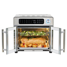 Load image into Gallery viewer, Emeril Lagasse Extra Large French Door Air Fryer Toaster Oven Combo, 24 Cooking Functions and Digital Controls, 7 Accessories Included, Stainless Steel Finish, 26QT Capacity
