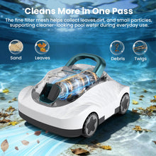 Load image into Gallery viewer, (2026 Upgrade) Cordless Robotic Pool Cleaner, Automatic Pool Vacuum for Above Ground &amp; Inground Pools, 180-Min Runtime, 3L Basket for Leaves &amp; Debris, Auto-Parking, Powerful Suction up to 2200 Sq.Ft
